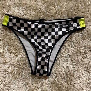 Checkered and green triangl bottoms